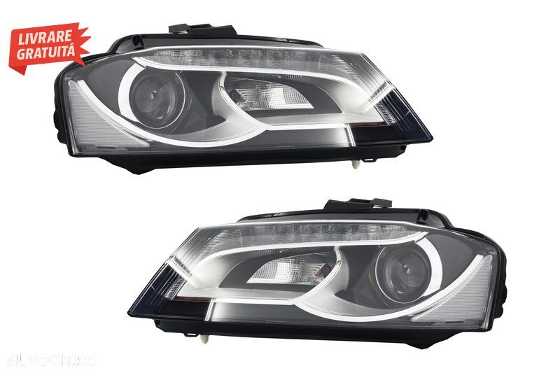 Faruri LED DRL Audi A3 8P 8P1 8PA (2009-2013) Facelift Look- livrare gratuita - 1