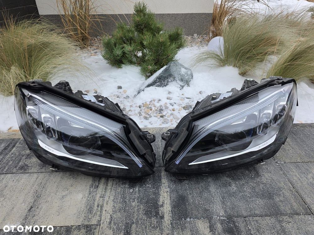 mercedes c klasa w205 205 lift lampy przód full led multibeam a2059061506kz a2059061606kz - 2