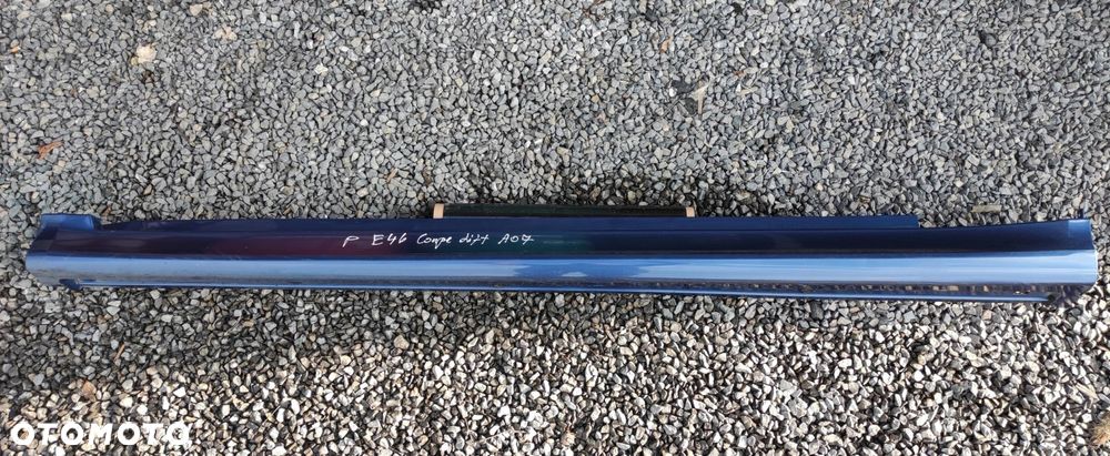 LISTWA PROGOWA LEWA PRAWA KOMPLET BMW E46 COUPE A07 MYSTICBLAU LIFT - 1