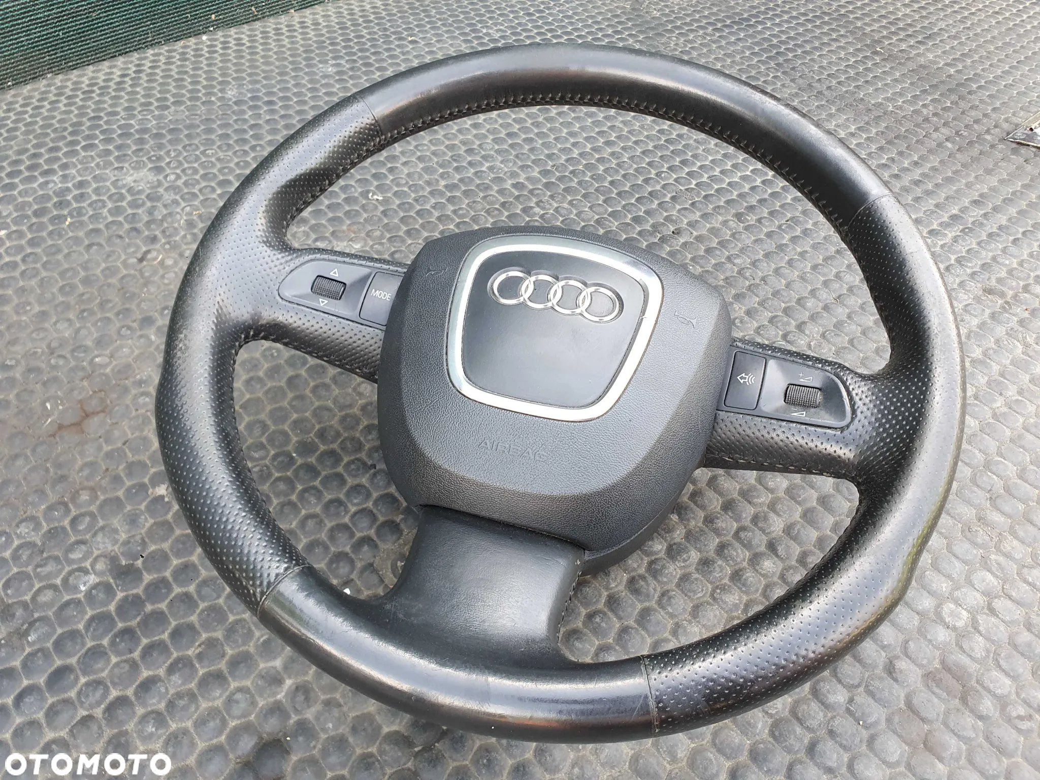Kierownica Trzy 3 Ramienna Czarna Pikowana Skóra Air Bag Poduszka Wtyczka AUDI A4 B6 B7 - 14