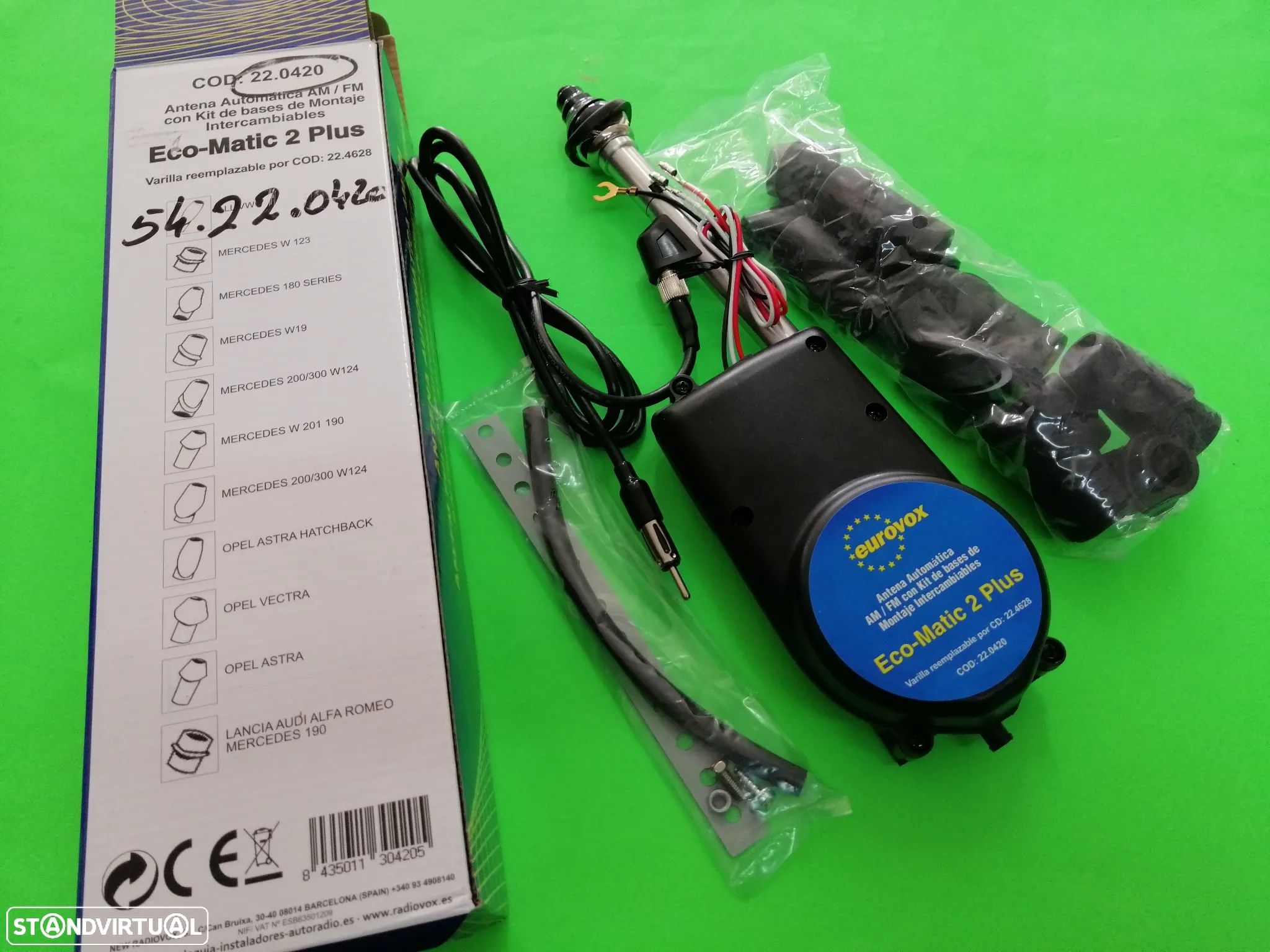 Antena elétrica universal para Mercedes 190 W201 200 W124 Opel Astra Vectra - 1