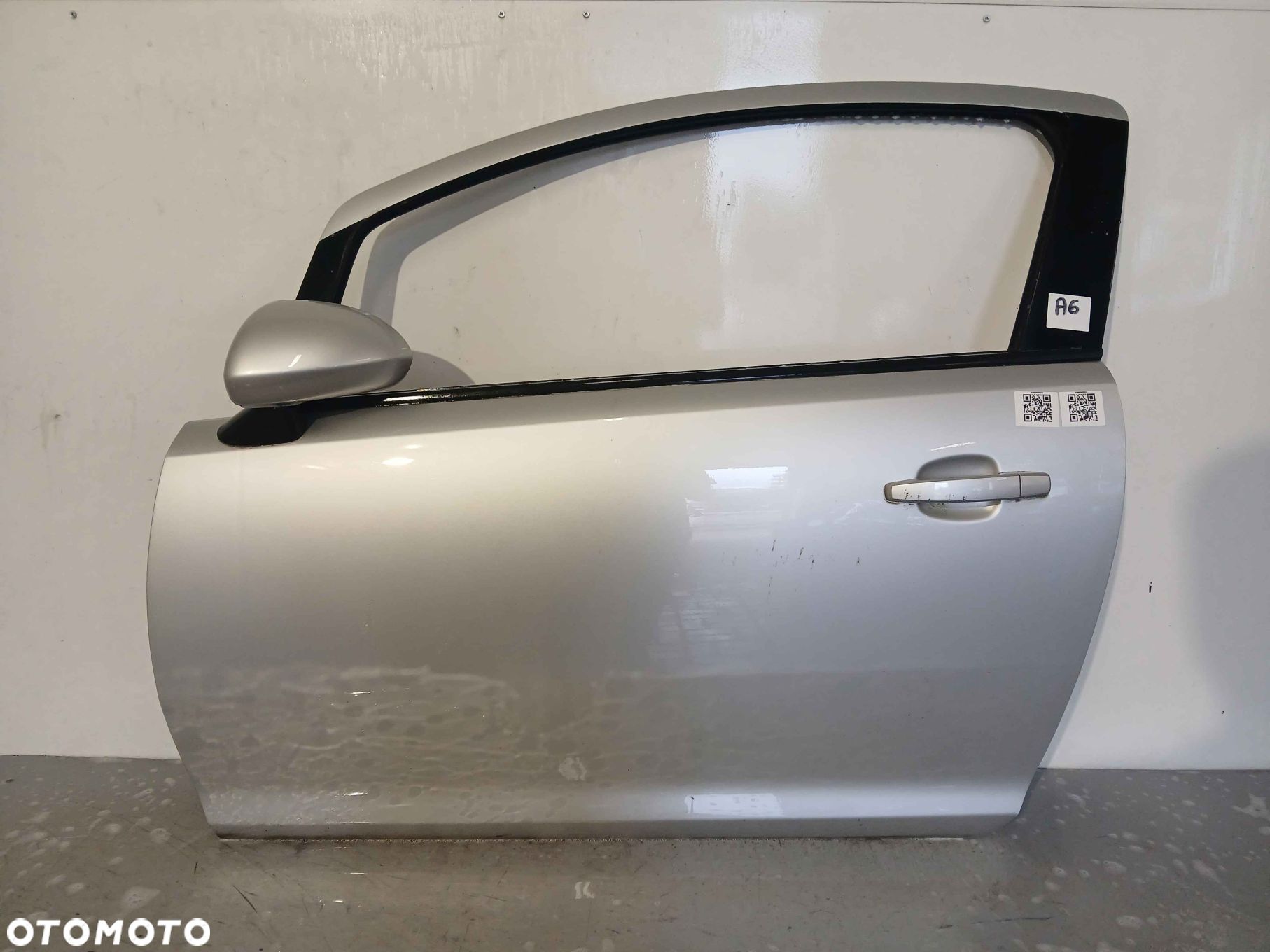 } DRZWI PRZÓD PRZEDNIE LEWE OPEL CORSA D Z157 SREBRNE 3D 3 DRZWI HB - 1