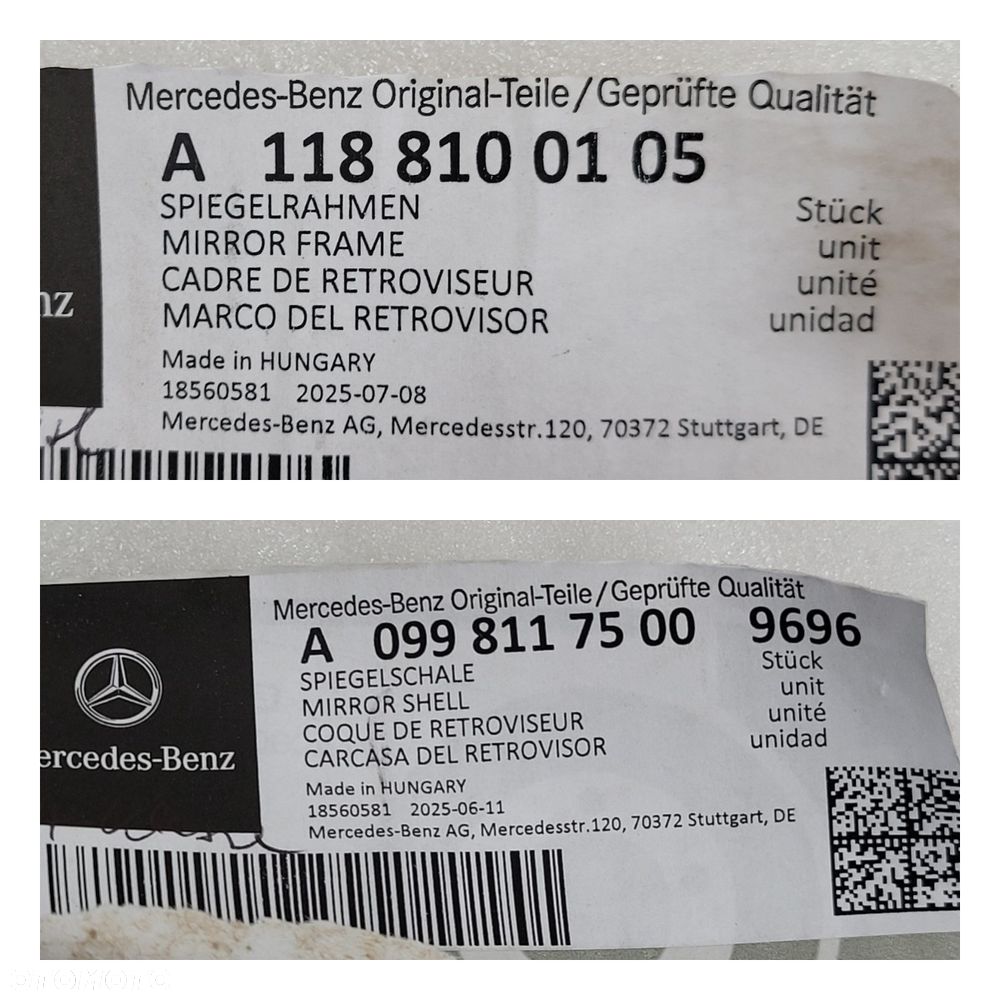 LUSTERKO LEWE 7+5 12pin MERCEDES CLA W118 C118 2019- A1188100105 NOWE - 16