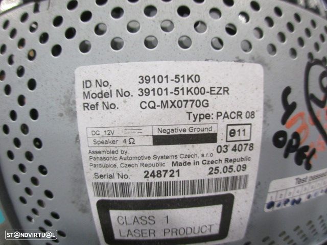 Radios 3910151K0 3910151K0EZR OPEL AGILA B 2009 1.0I 65CV 5P CINZENTO MP3 WMA - 4