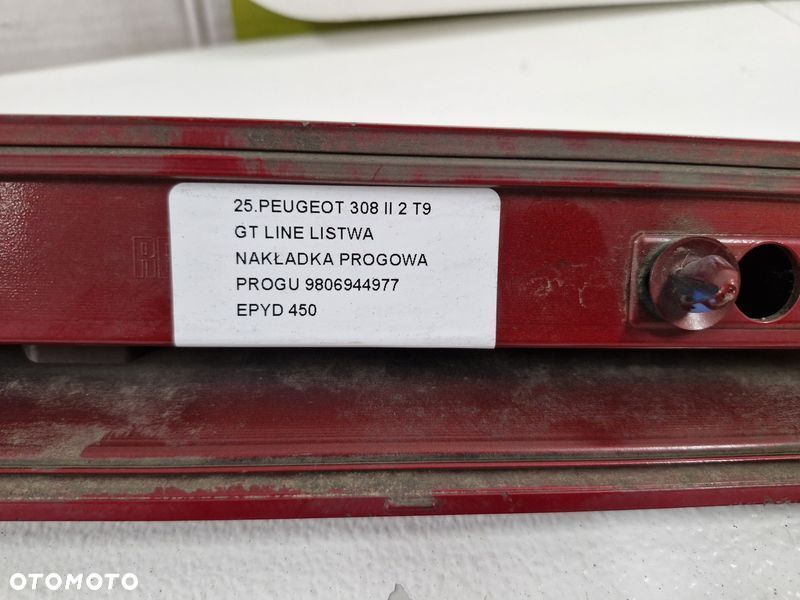PEUGEOT 308 II 2 T9 GT LINE LISTWA NAKŁADKA PROGOWA PROGU 9806944977 EPYD - 14