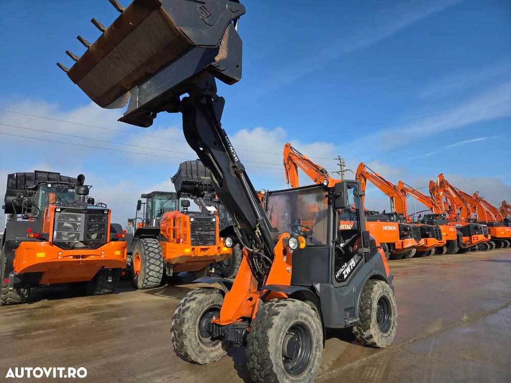 Hitachi ZW75, 2020, 1.915h, ridica 2,4t la 3,2m, CUPA 4x1 MULTIFUNTIONALA 1mc, cupa noua 1mc, furci, cupla rapida, aer conditiona, motor Deutz 75CP euro 6, Garda sol inalta 32cm, produs in Germania, STARE FOARTE BUNA, posibil leasing 4 ani-PROMOTIE 37.900eur - 37
