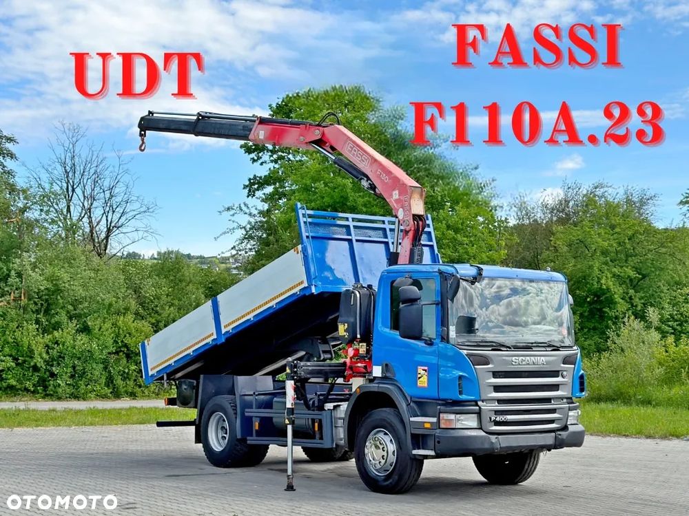 Scania P 400 * WYWROTKA 4,90 m + FASSI F110A.23 + PILOT * STAN BDB - 1
