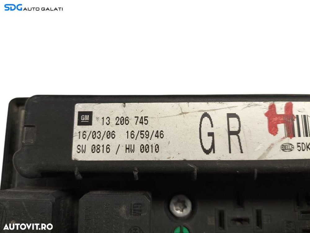 Unitate Modul Calculator Panou Tablou Sigurante Opel Astra H 2004 - 2010 Cod 13206745 13206745GR [LS0015] - 3