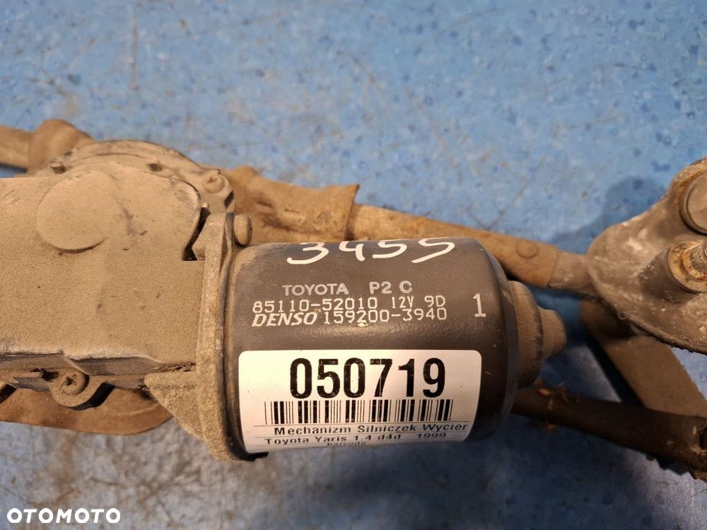 TOYOTA YARIS I 1.4 D4D MECHANIZM SILNICZEK WYCIERACZEK PRZÓD 85110-52010 - 2