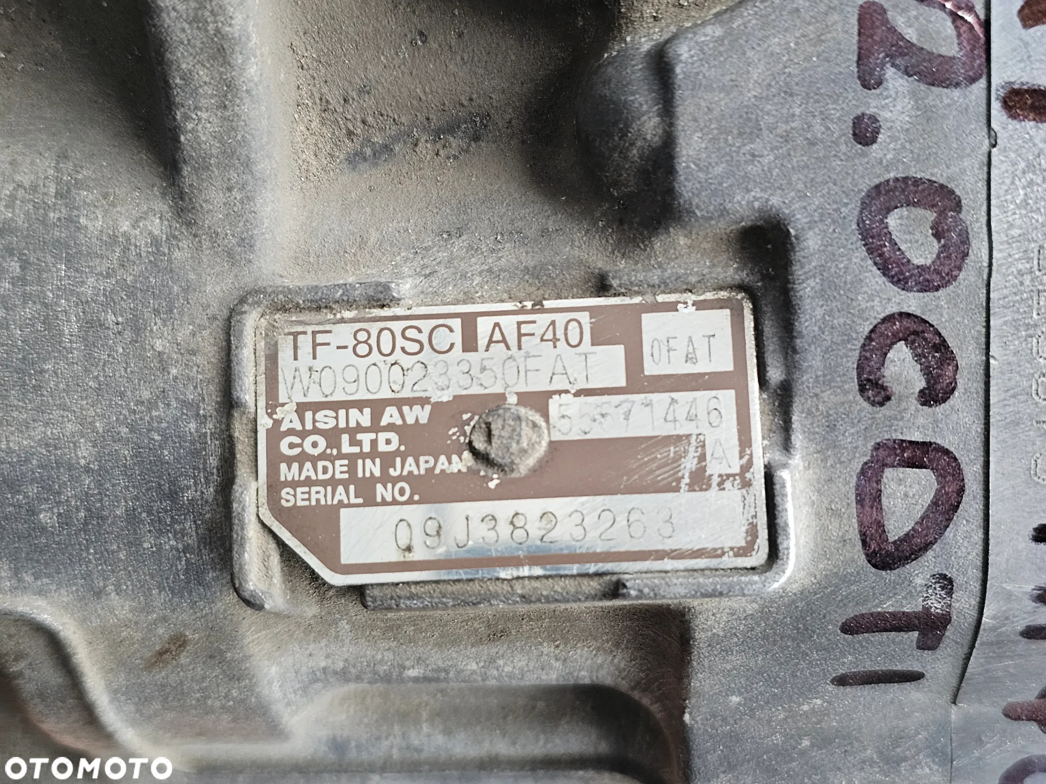 SKRZYNIA BIEGÓW OPEL INSIGNIA A 2.0 CDTI AUTOMAT AF40 !!! 98TYŚ KM !!! SPRAWDZONA 100% OK 55571446 - 8