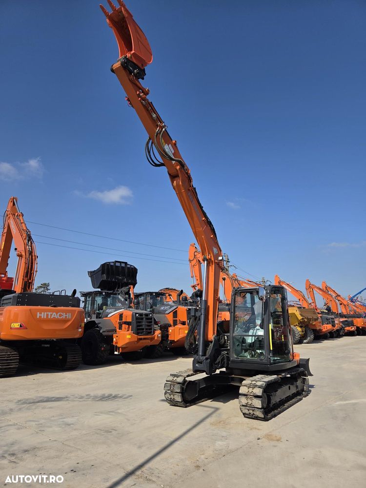 Hitachi ZX85, 2022, 2.491h, 8,6t, CUPLA RAPIDA HIDRAULICA+3 CUPE NOI, LAMA NIVELARE, ad sapare 5m, inst picon, instalatia rotire atasament, senile cauciuc, AC, Camera spate, ridica 4,5t, latime 2,2m, CA NOU, posibilitate leasing 4 ani-PROMOTIE 62.900 EUR+Tva - 18