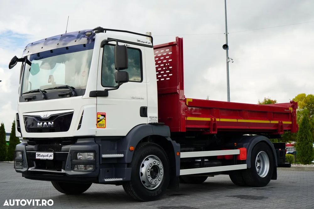 MAN TGM 15.290 / 4X2 / HYDROBRAD / BORDMATIC / UȘĂ CU CLAPETĂ / 3 LOCURI - 15