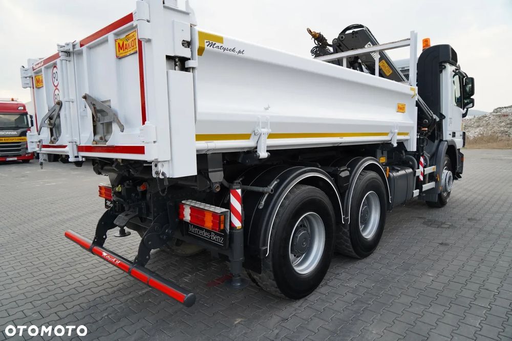 Mercedes-Benz ACTROS  2644 / 6X4 / WYWROTKA / 2X HYDROBURTA  / + HDS HIAB 166 ES-5  / PILOT /  ROTATOR / EPS + SPRZĘGŁO / EURO 5 - 15