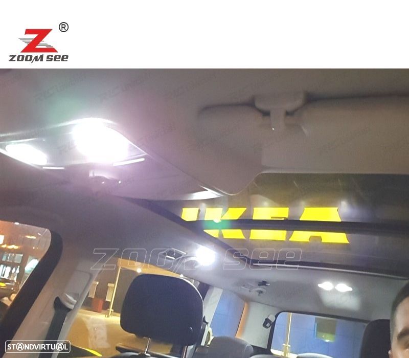 KIT COMPLETO DE 21 LÂMPADAS LED INTERIOR SEAT ALHAMBRA II MK2 710 711 2011-2017 - 5