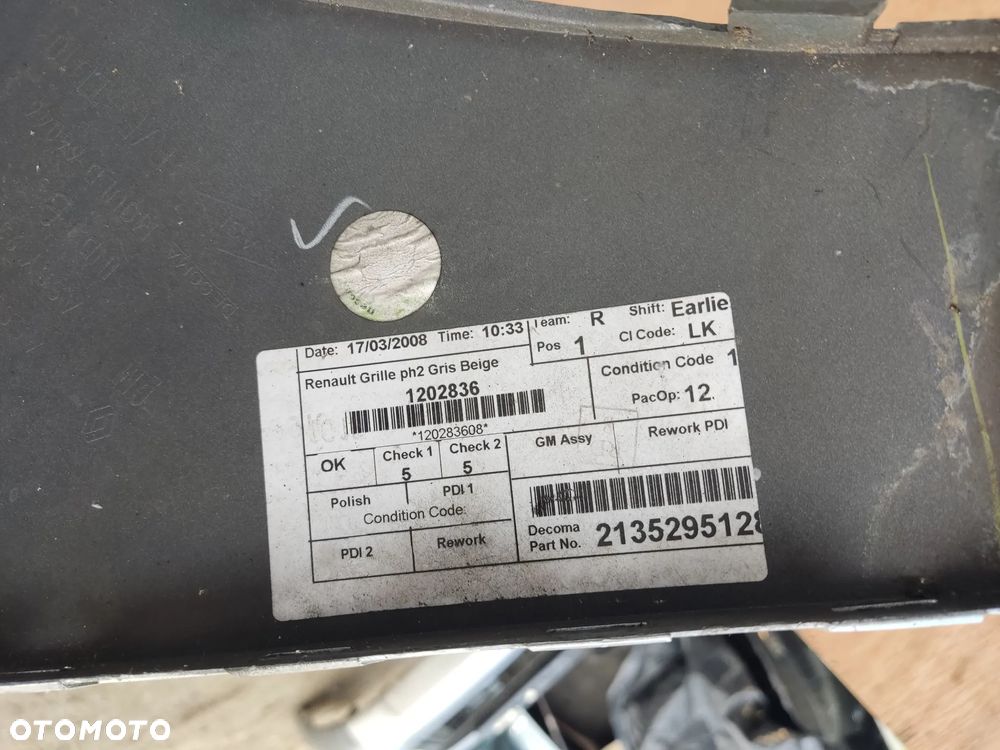 RENAULT TRAFIC II LIFT GRILL ATRAPA 623100247R GRIS BEIGE - 7