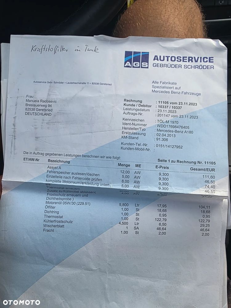 Mercedes-Benz Klasa A 180 (BlueEFFICIENCY) 7G-DCT - 17