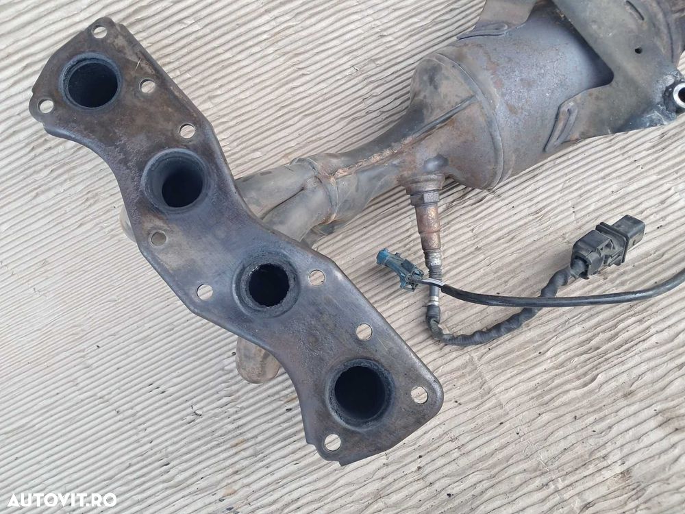 Peugeot 308, galerie evacuare cu sonde si catalizator gol, motor 1,4 B - 3