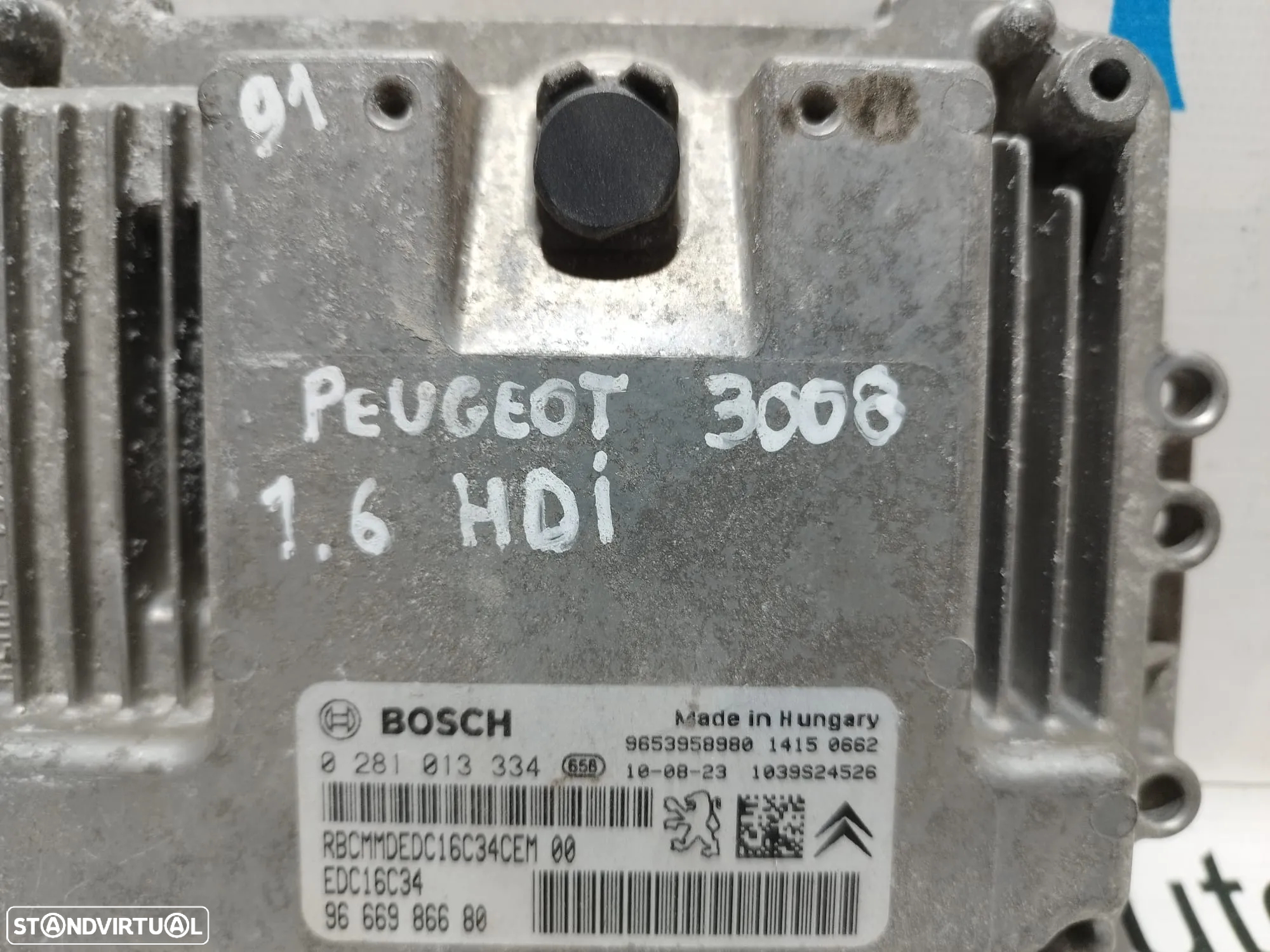 .CENTRALINA ECU MOTOR BOSCH PEUGEOT 3008 0U 9HZ DV6TED4 0281013334 9666986680 9653958980 307 5008 CITROEN C4 1 I MK1 C4 PICASSO 1 I MK1 C4 GRAND PICASSO 1 I MK1 RENAULT TWINGO 1 I MK1 - 4