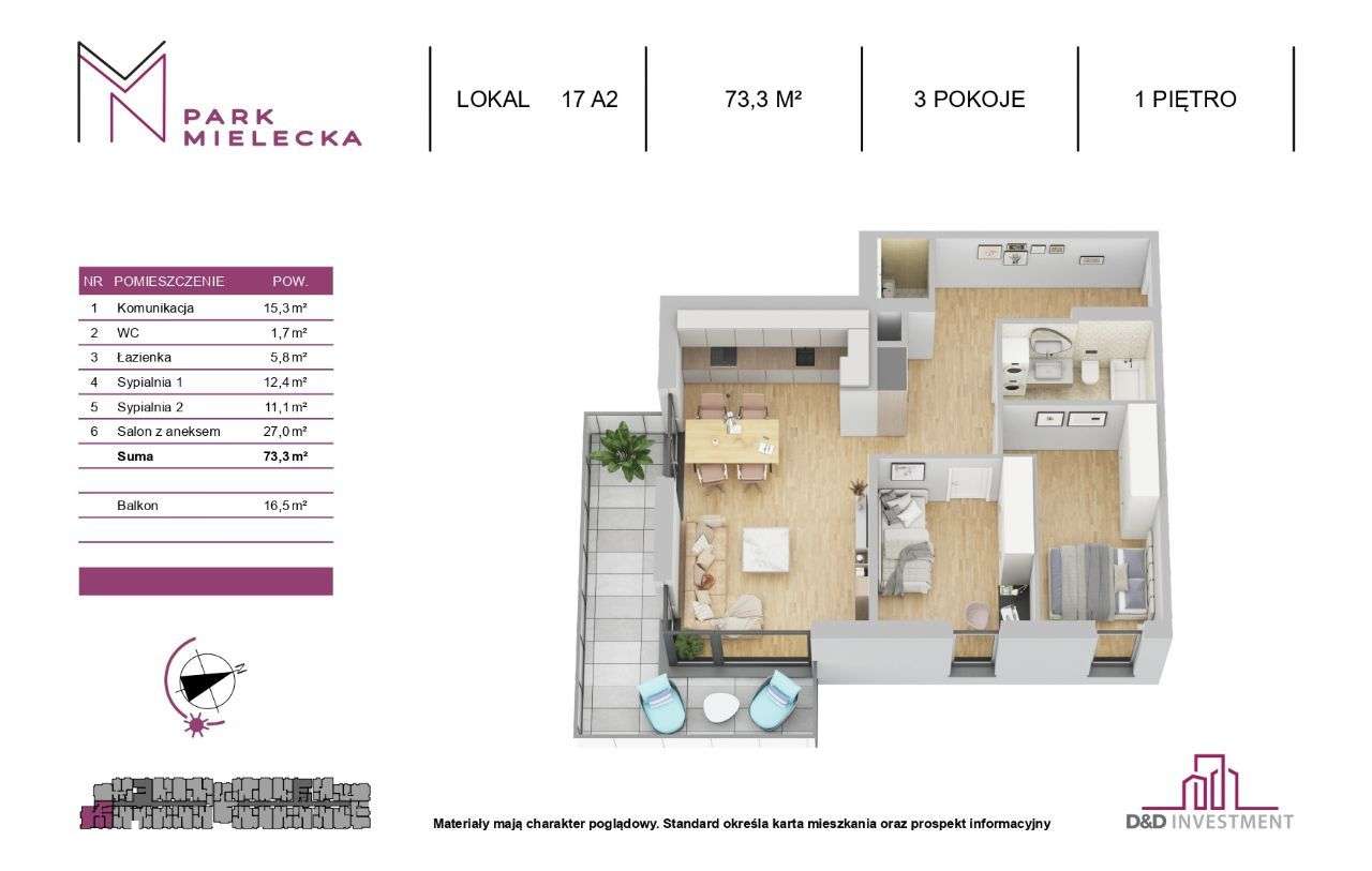 *** PARK MIELECKA*** Apartament 74m2+16,5m2 taras
