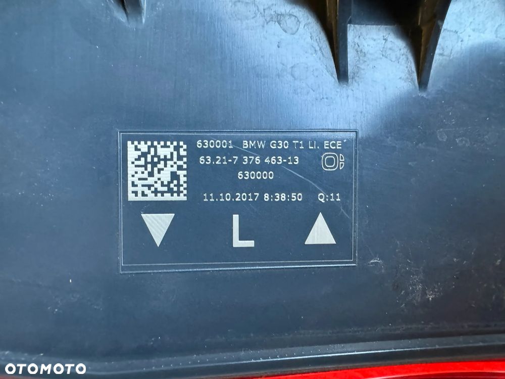 Lampa lewy tył tylna lewa w błotnik BMW 5 G30 EUROPA 7376463 - 4