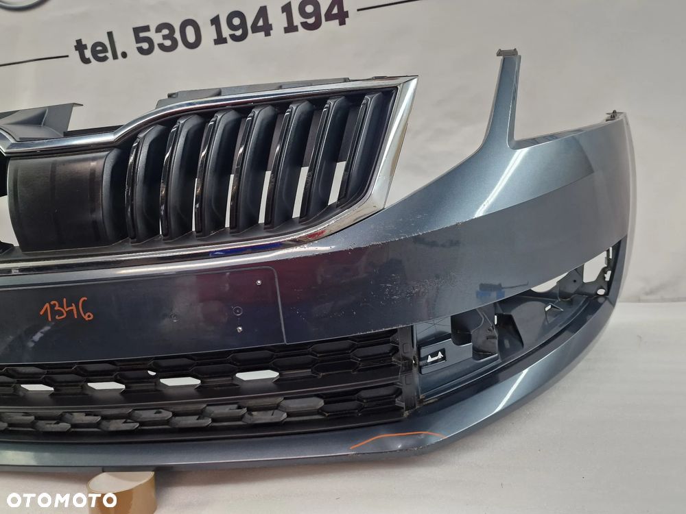 SKODA OCTAVIA 3 III 5E0 LIFT 16- ZDERZAK PRZEDNI PRZÓD + ATRAPA / GRILL + KRATKA ŚRODKOWA , NR 5E0807221N , NR AUKCJI NZ1345 - 11