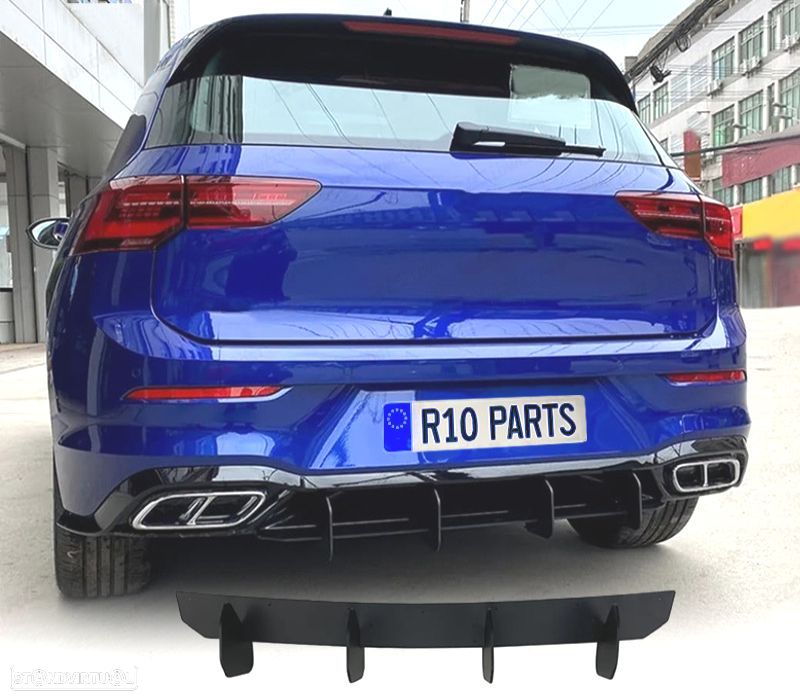 ACESSORIO DE DIFUSOR VOLKSWAGEN VW GOLF 8 R-LINE PRETO - 1