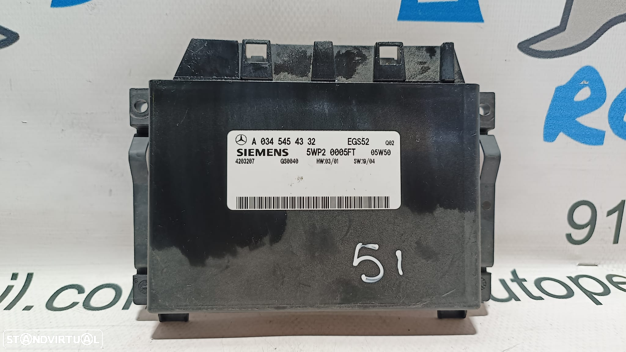 CENTRALINA ECU MODULO CAIXA VELOCIDADES AUTOMÁTICA MERCEDES BENZ CLASS C W203 C220 220 CDI 16V 143CV OM646962 646962 A0345454332 0345454332 - 2