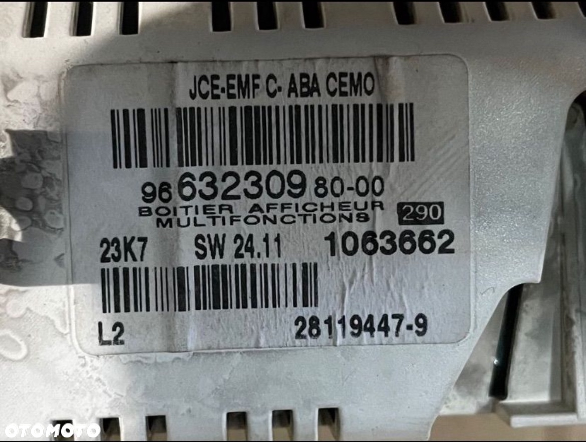 9663230980 wyświetlacz ekran Citroen c5 II 2 - 3
