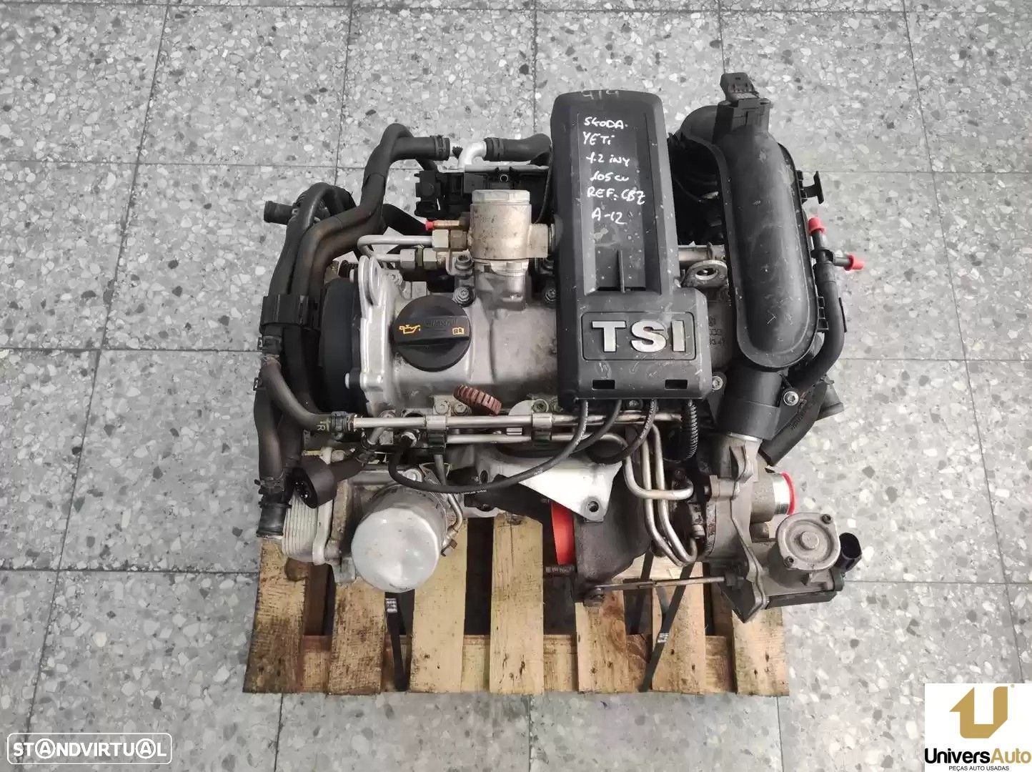 MOTOR COMPLETO SKODA YETI 2012 -CBZ - 1