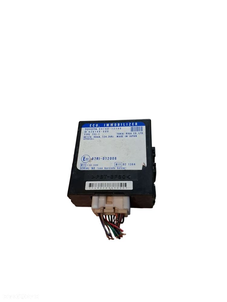Sterownik KOMPUTER MODUŁ IMMOBILIZERA TOYOTA 8978012140 - 1