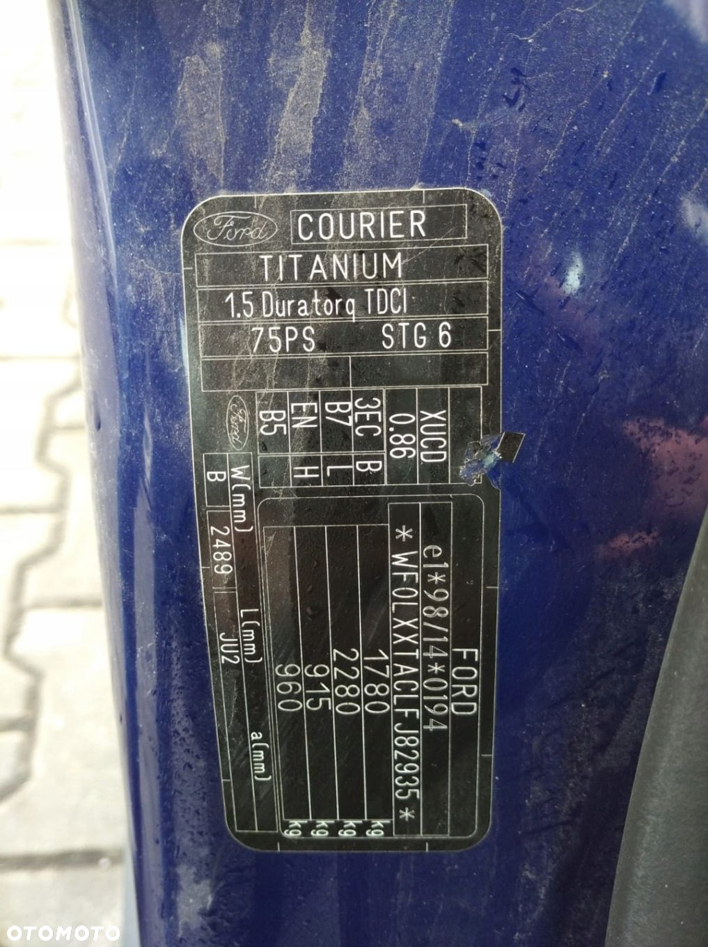 FORD TOURNEO COURIER JU2 1.5 TDCI 14- SILNIK XUCD 75KM - 11