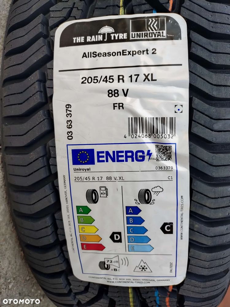 NOWE Opony całoroczne Uniroyal AllSeasonExpert 2 205/45 R17 88 V XL (komplet 4szt) - 2