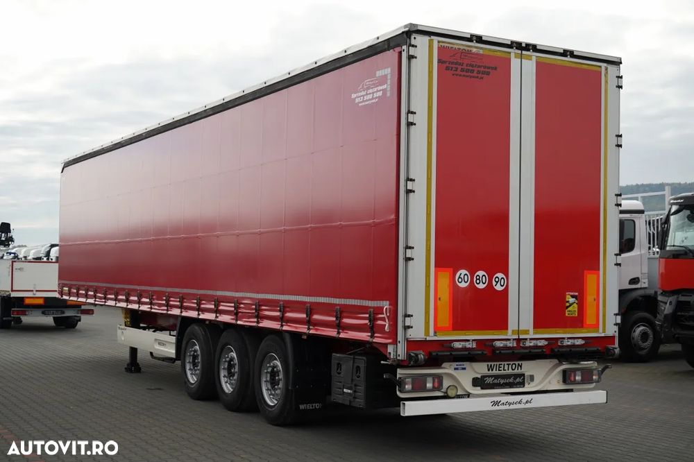 Wielton CORTINĂ STANDARD / REMORCA DIN OȚEL - 9 M / AXĂ RIDICATĂ / SAF - 4