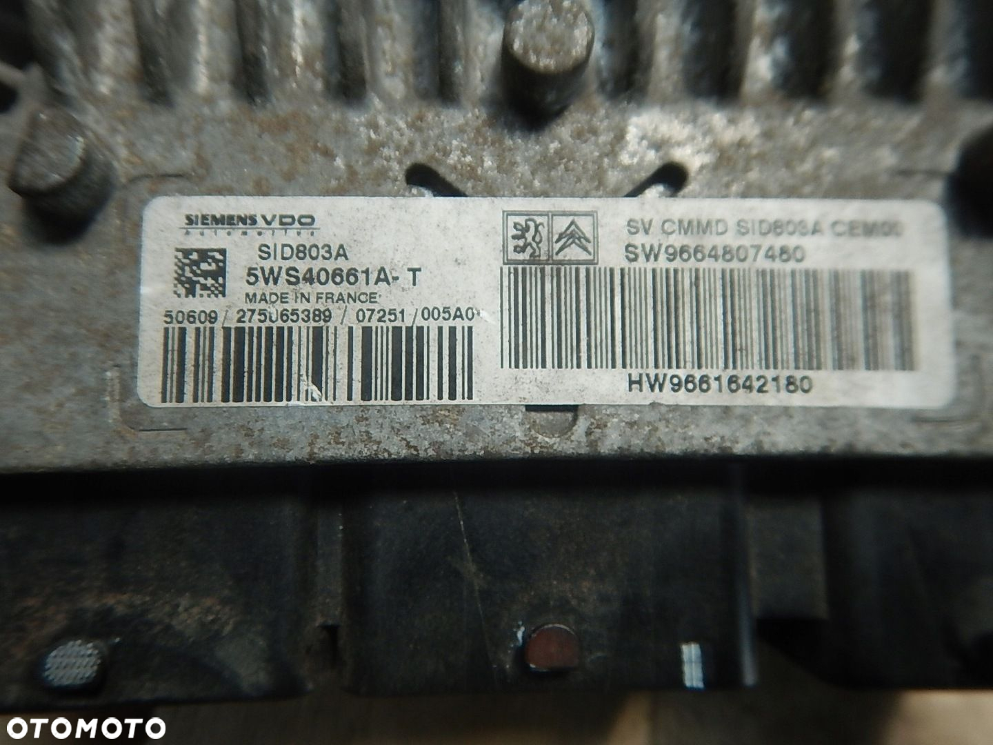 KOMPUTER STEROWNIK SILNIKA CITROEN JUMPY II SCUDO 2.0 HDI 9664807480 - 2