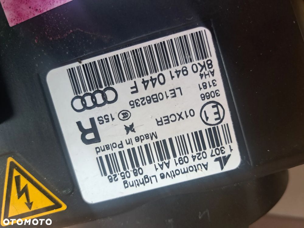Nowa nieużywana oryginalna Aso lampa przednia prawa Audi A4 B8 lift biksenon neon led. Kod producenta:8KO 941 044 F - 3