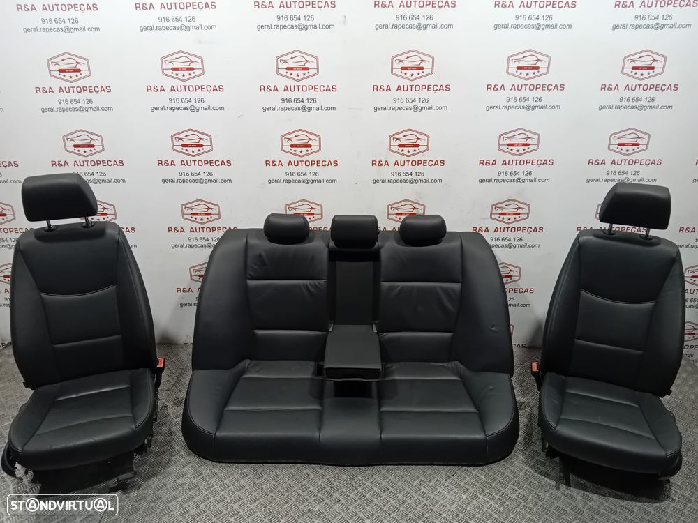 Conjunto de Bancos BMW Série 3 E90 em Pele Imaculados Original - 1