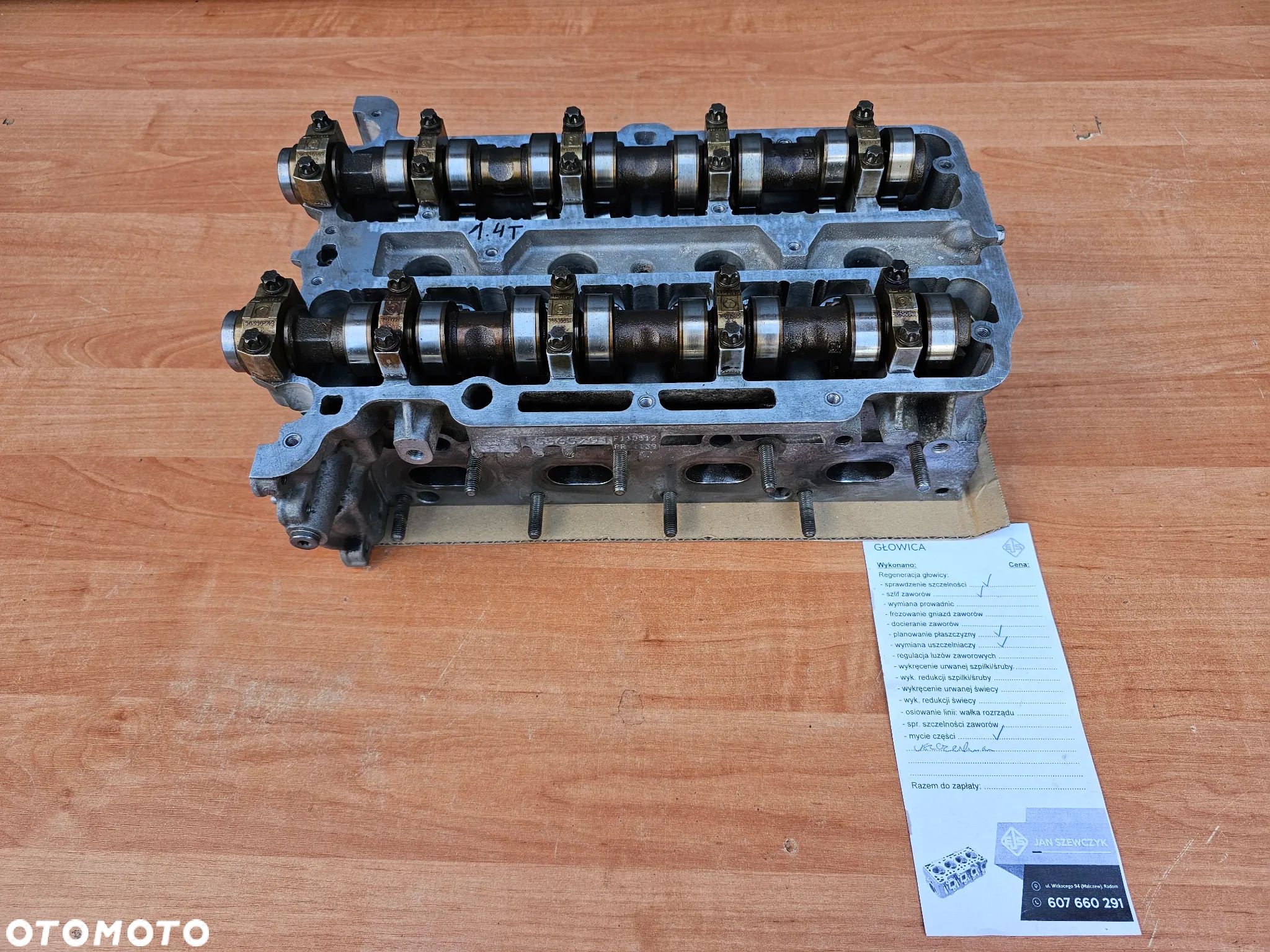 GŁOWICA CYLINDRÓW SPRAWDZONA SPLANOWANA OPEL ASTRA K J ZAFIRA C MERIVA B CORSA D E INSIGNIA A MOKKA 1.4 TURBO A14NEL A14NET B14NET B14NEL 55565291 - 1