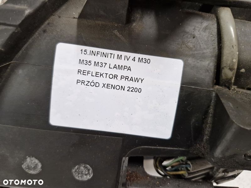 INFINITI M IV M30 M35 M37 LAMPA PRAWY PRZÓD PRAWA PRZEDNIA REFLEKTOR XENON UK - 5