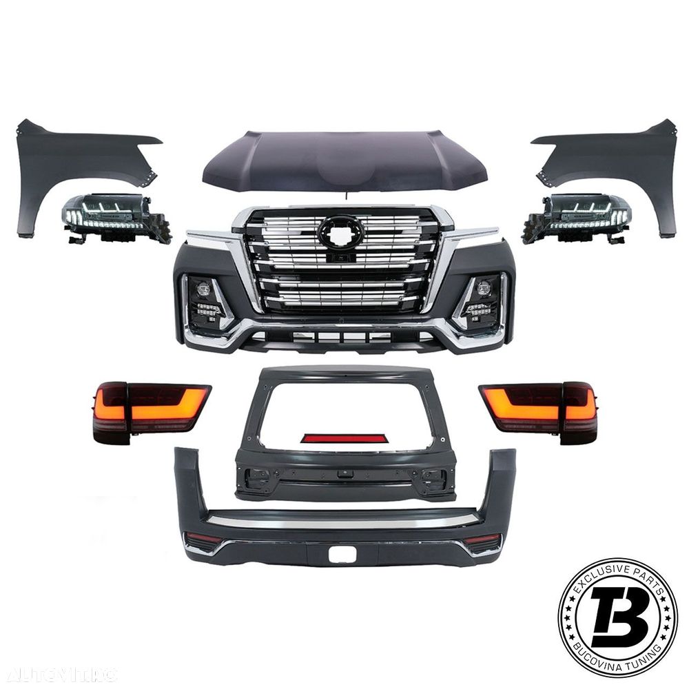 Pachet Exterior compatibil cu Toyota Land Cruiser FJ 200 conversie la 2022 Design - 1