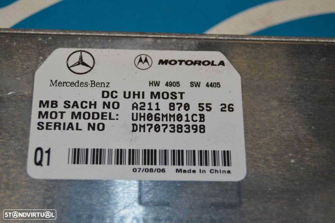 CENTRALINA BLUETOOTH MOTOROLA MODULO CONECTIVIDADE A2118705526 UH06MM01CB MERCEDES BENZ CLASS E W211 - 5