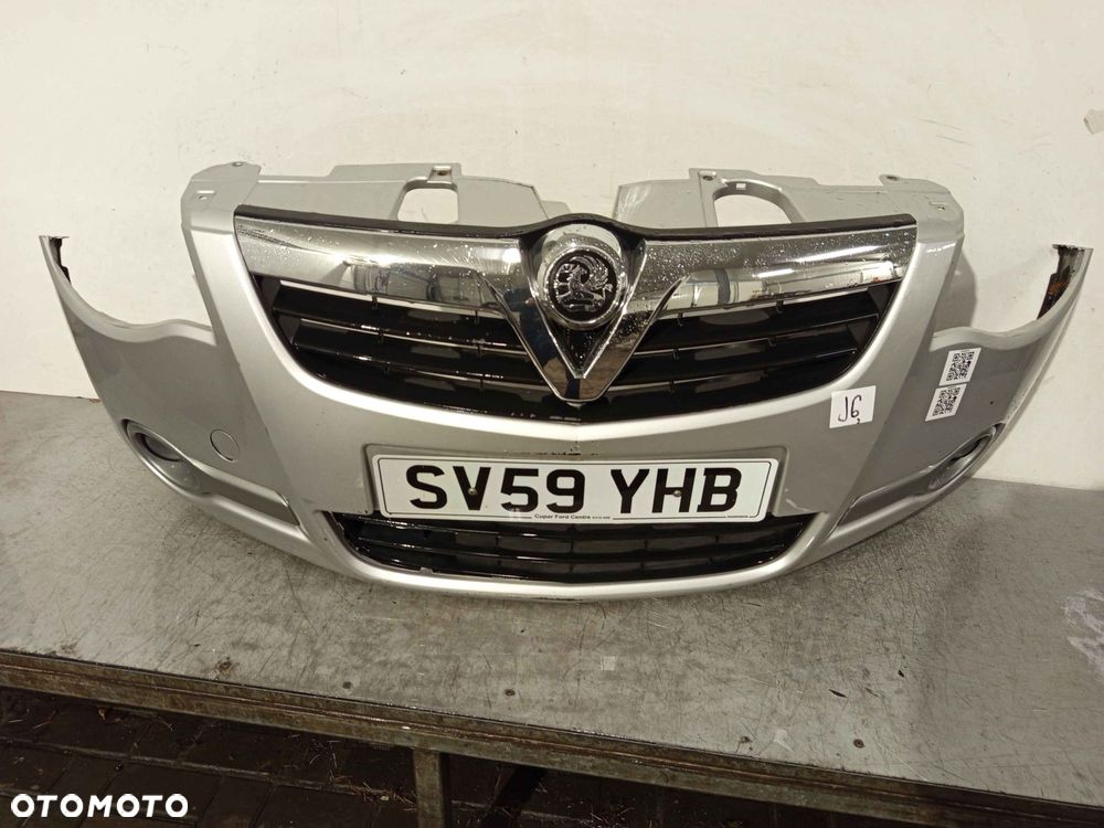 + ZDERZAK PRZÓD PRZEDNI OPEL AGILA 2 II B ZCCB SREBRNY HALOGENY - 1