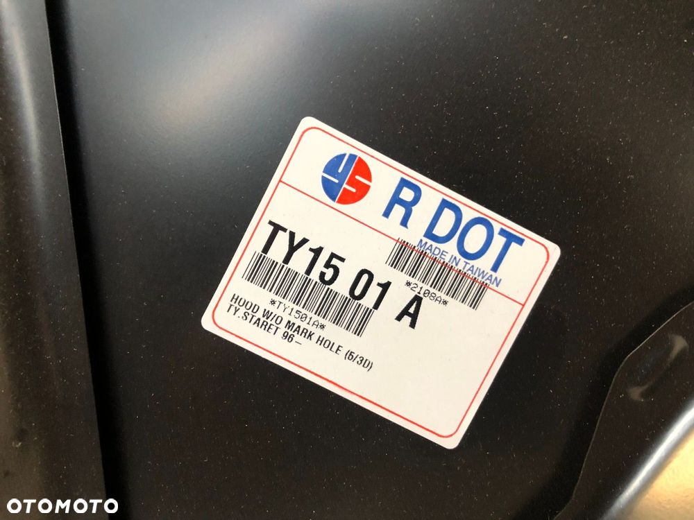 Toyota Starlet P90 V 1996-1999 Maska pokrywa silnika przednia - 12