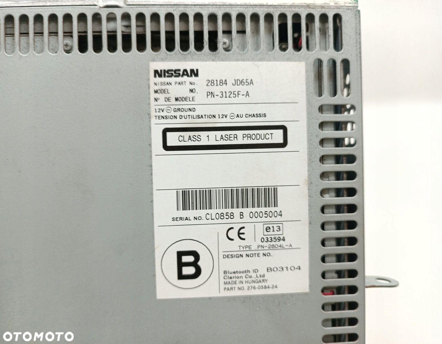 RADIO CD NISSAN QASHQAI J10 28184JD65A - 4