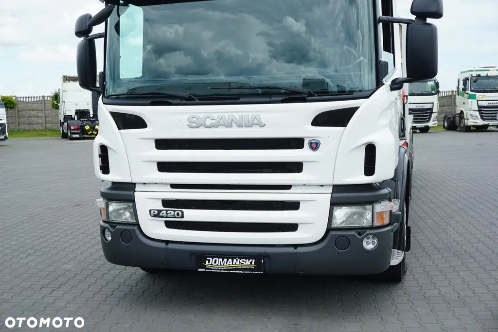 Scania / P 420  / 8 X 4 / TRIDEM / SKRZYNIOWY + HDS / PALFINGER PK 26002 /  WYS. 12 M / DŁ. 8 M - 30