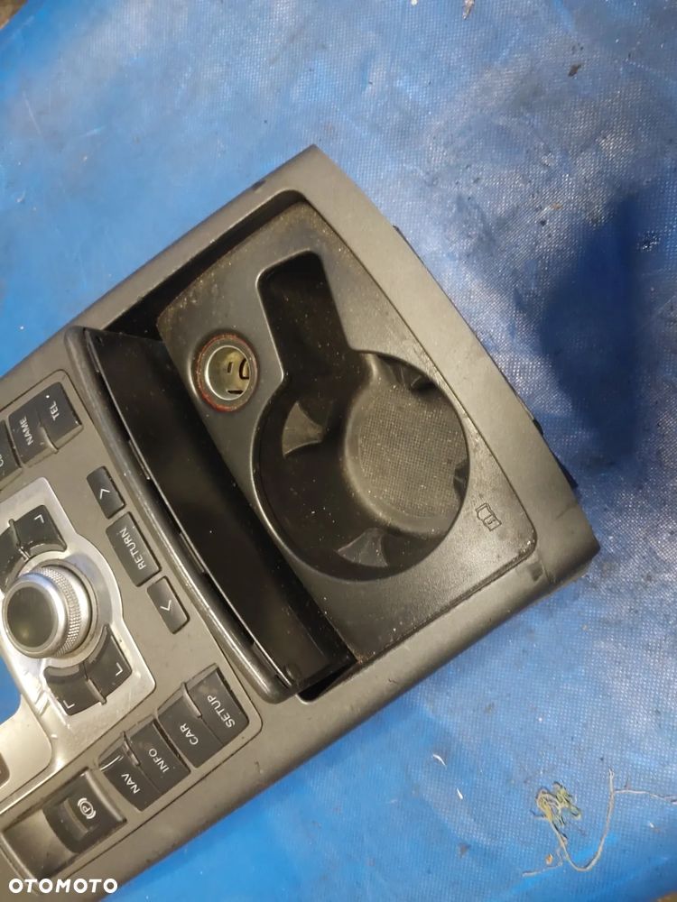 Tunel środkowy sterownik MMI Audi A6 C6 KOMPLETNY 4F1862533 Schowek cupholder 4F1857951C Panel podświetlenie biegów 4F1713463B dźwignia dźwigienka włącznik hamulca ręcznego - 7