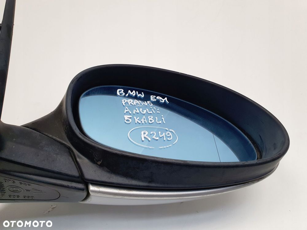 BMW E90 E91 04-08r LUSTERKO PRAWE 5 Pin kabli Anglik - 3