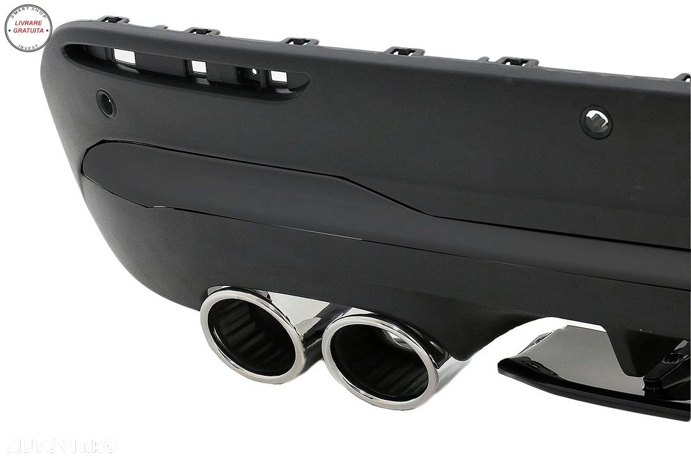 Difuzor Bara Spate cu Ornamente Evacuare Crom Mercedes GLA SUV H247 Sport Line (20- livrare gratuita - 4