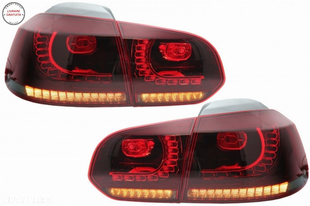 Grila Centrala VW Golf 6 VI (2008-2012) Golf 7 U Design cu Red Strip GTI LED dinam- livrare gratuita - 9