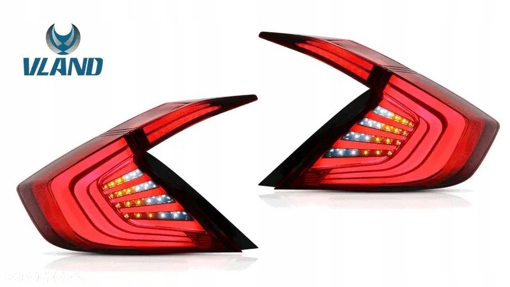 Lampy tyl kpl Led Neon Tuning Red Honda Civic X 10 2016-2022 Sedan 4drzwi - 1