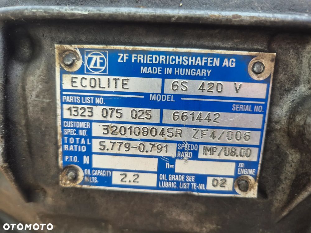 SKRZYNIA BIEGÓW RWD TYŁ NAPĘD MASTER III MOVANO B  NV400 2.3 10r.+ - 5